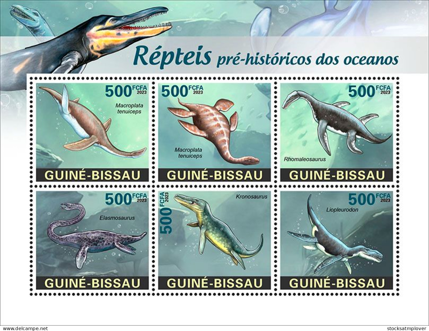 Guinea Bissau 2023 Prehistoric Reptiles Of The Oceans S202402 - Guinea-Bissau