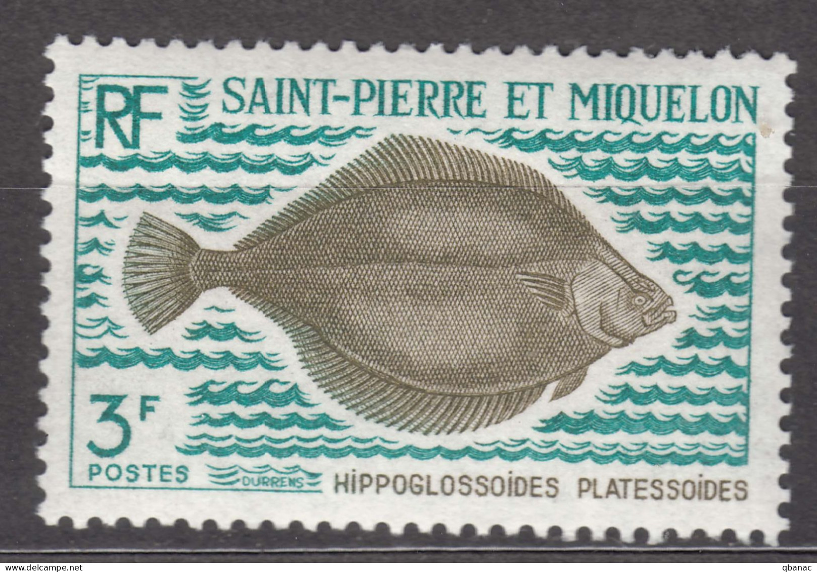 St. Pierre & Miquelon 1972 Fish Mi#479 Mint Hinged - Nuevos