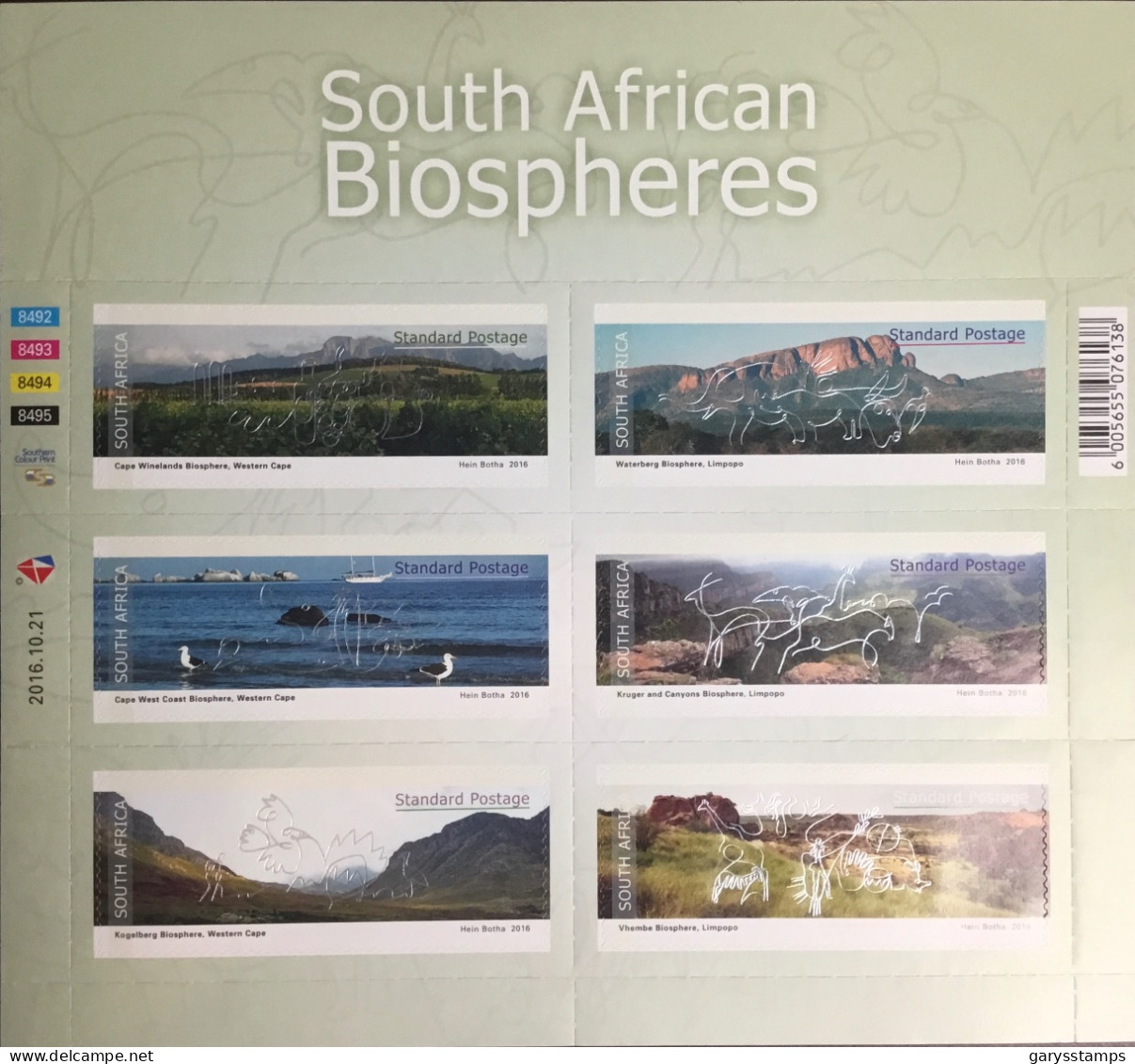 South Africa 2016 Biospheres Sheetlet MNH - Nuevos