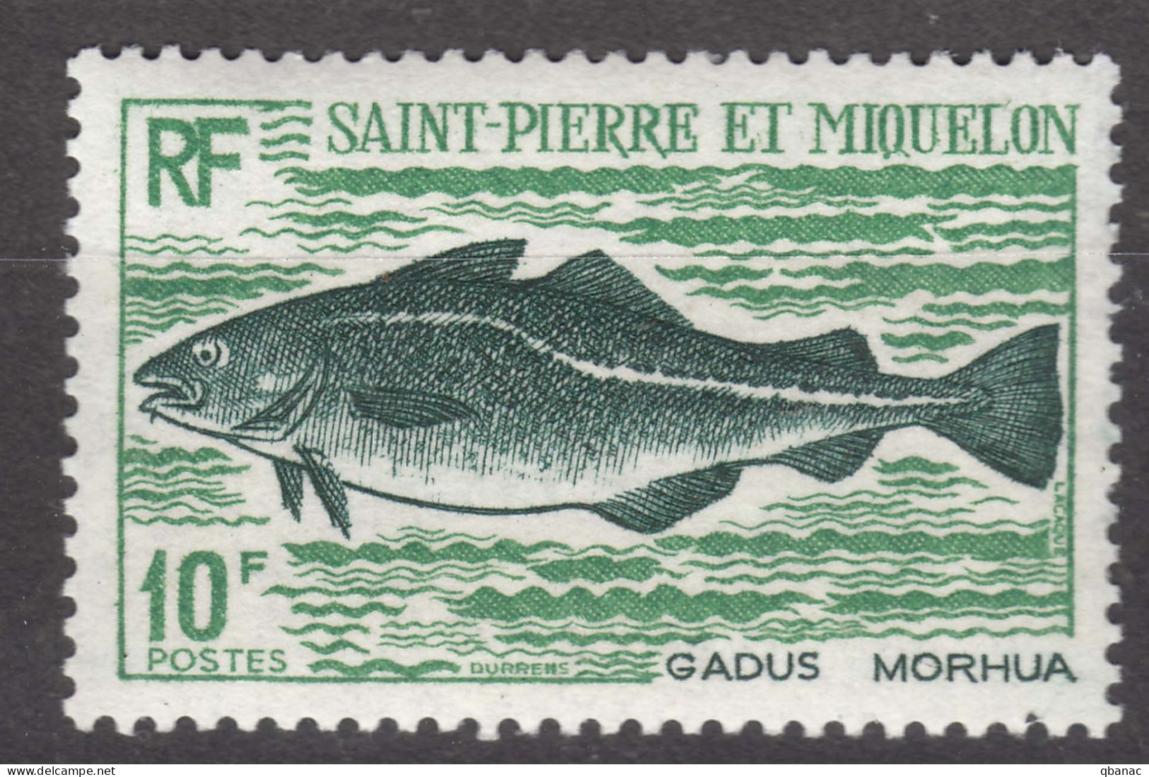 St. Pierre & Miquelon 1972 Fish Mi#481 Mint Hinged - Ongebruikt