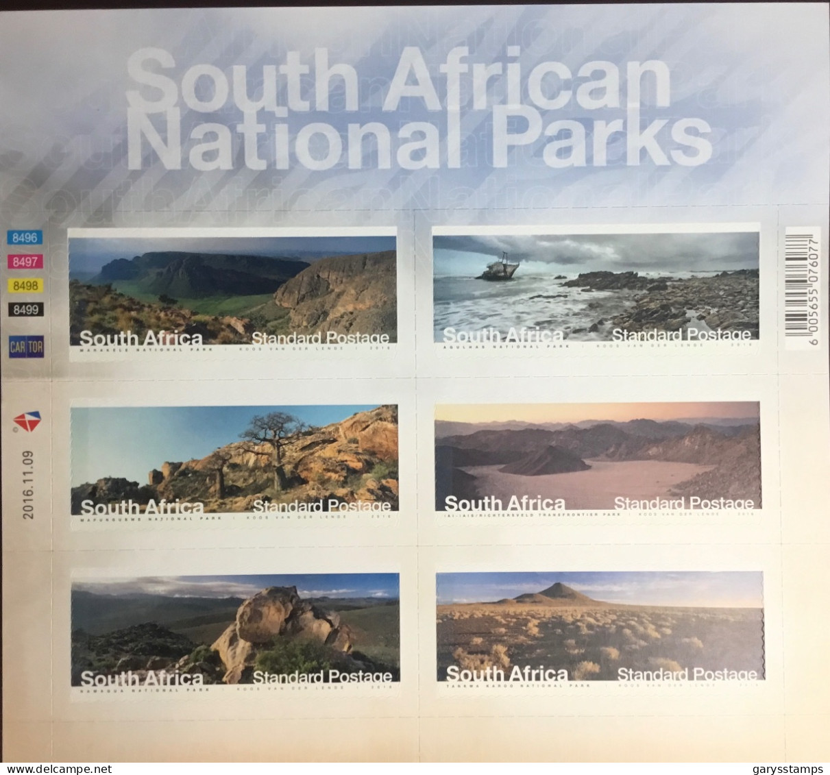 South Africa 2016 National Parks Sheetlet MNH - Unused Stamps