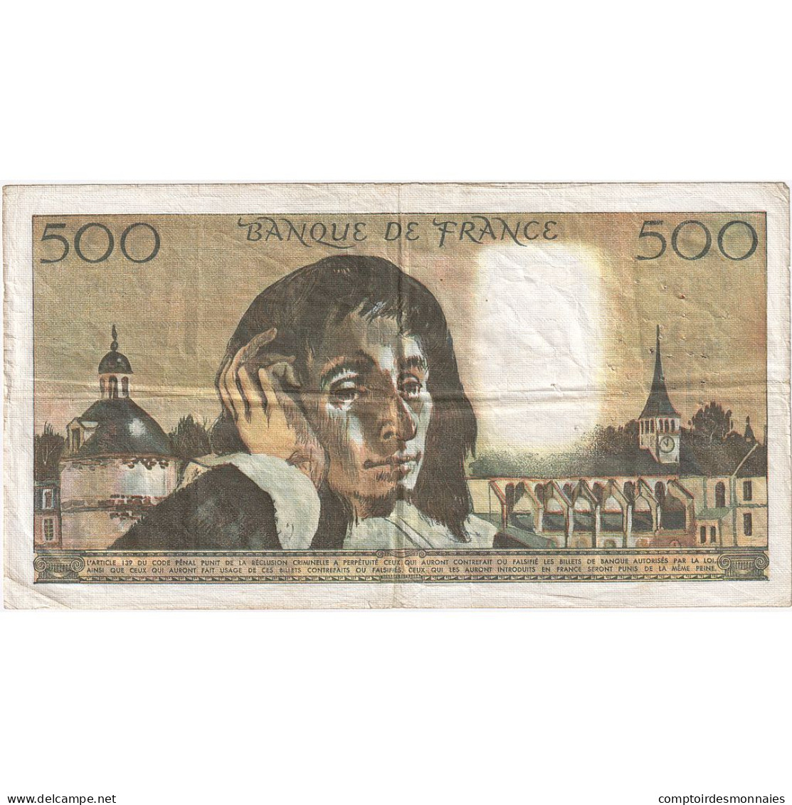 France, 500 Francs, Pascal, 1978, L.97, TTB, Fayette:71.18, KM:156d - 500 F 1968-1993 ''Pascal''