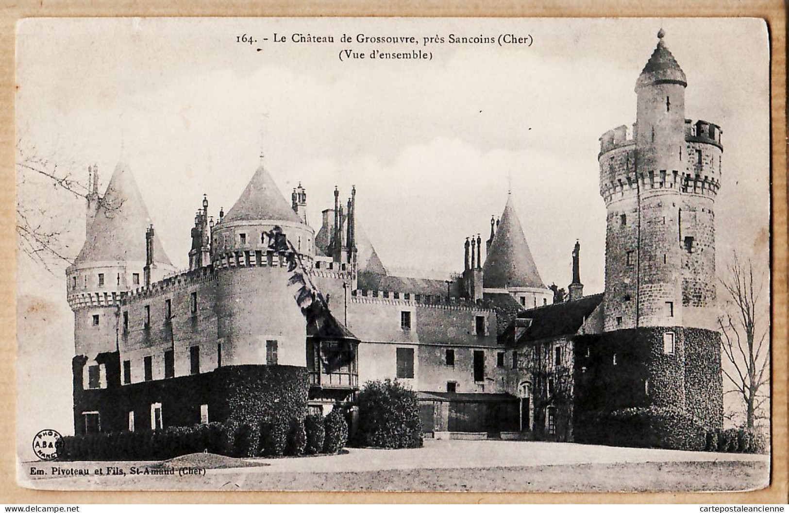 14392 / Prés SANCOINS 18-Cher Chateau De GROSSOUVRE Vue D'ensemble 1910s - Edit PIVOTEAU 164 - Sancoins