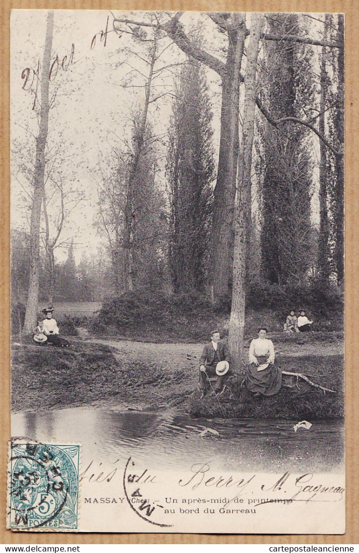 14408 / Peu Commun MASSAY 18-Cher Après-Midi Printemps Au Bord Du GARREAU De GAGNEAU à BOUYU 1 Rue Convention Paris - Massay