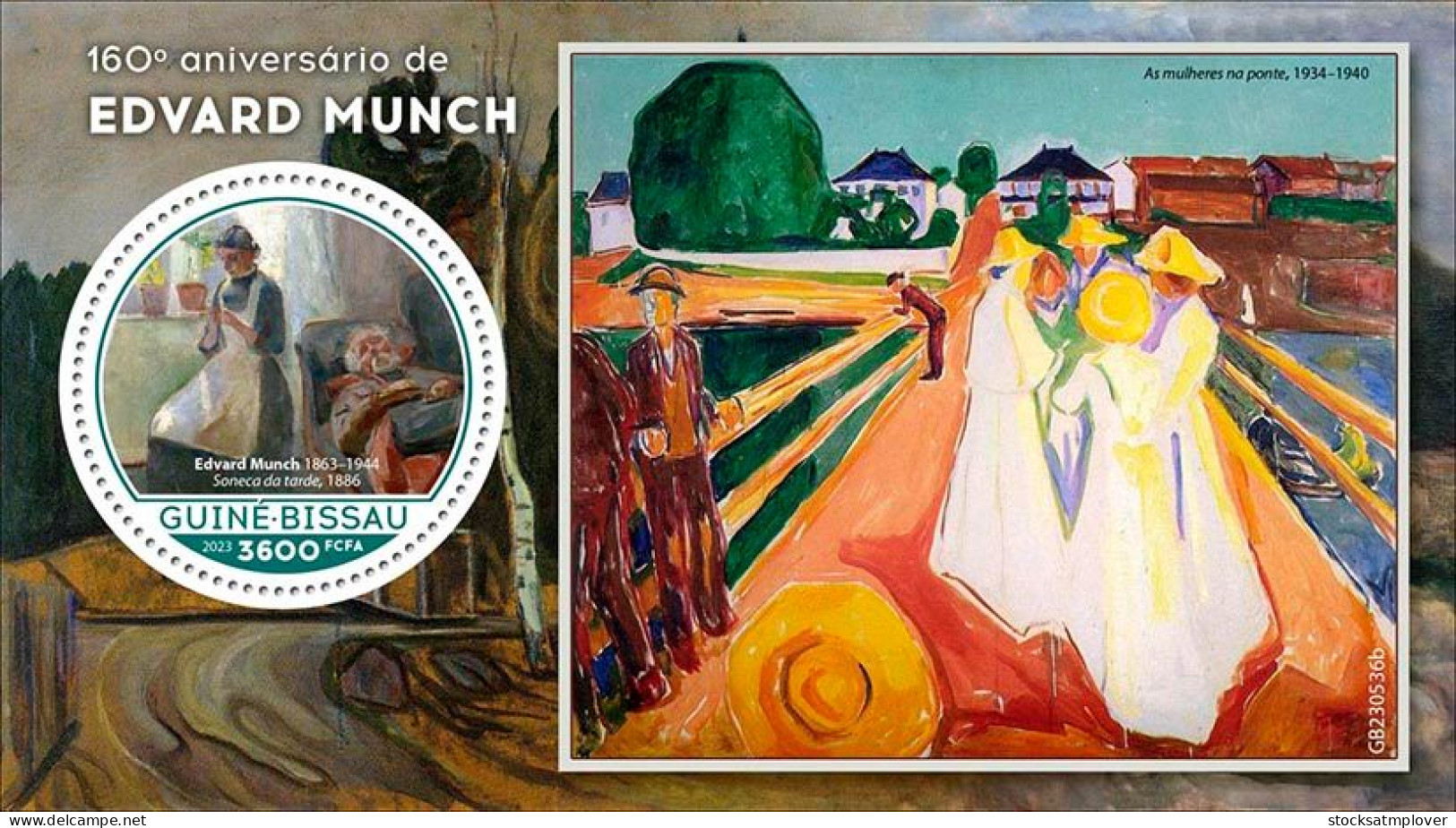 Guinea Bissau 2023 Art Painting Edvard Munch S202402 - Guinée-Bissau