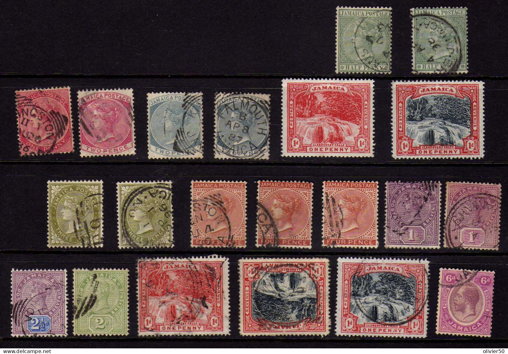 Jamaique -   (1870-1912 ) - . Victoria - Chutes De Llandovery - Obliteres - 2 Ex. Neufs* - Jamaica (...-1961)