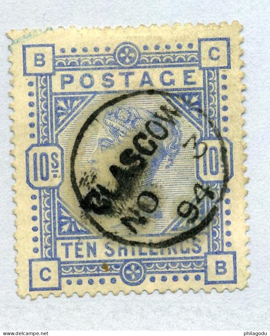 Watermark  ANCRE  ANCHOR  Y&T  88   Cv 500 €    Round Ø GLASGOW 3 NOV 1894 - Used Stamps