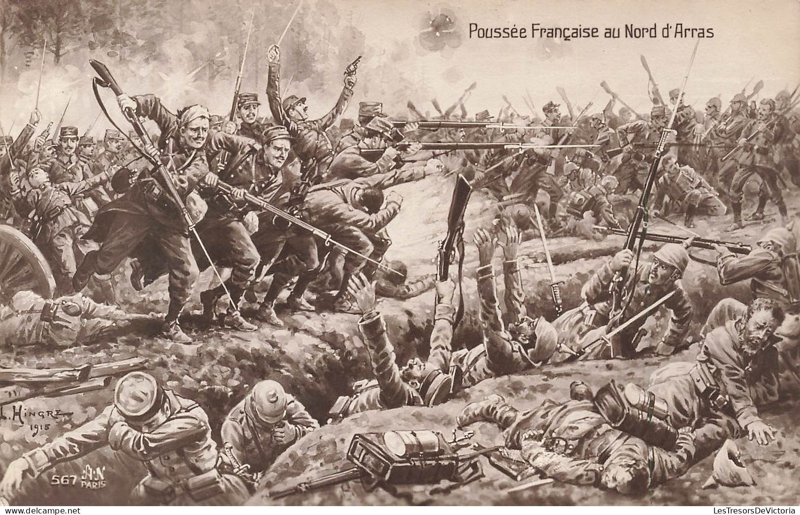 MILITARIA - Poussé Française Au Nord D'Arras - Guerres - Carte Postale Ancienne - Guerres - Autres