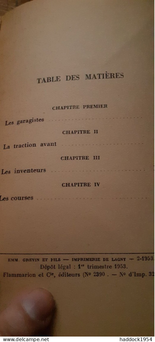 L'aventure Automobile J.A. GRÉGOIRE Flammarion 1953 - Históricos