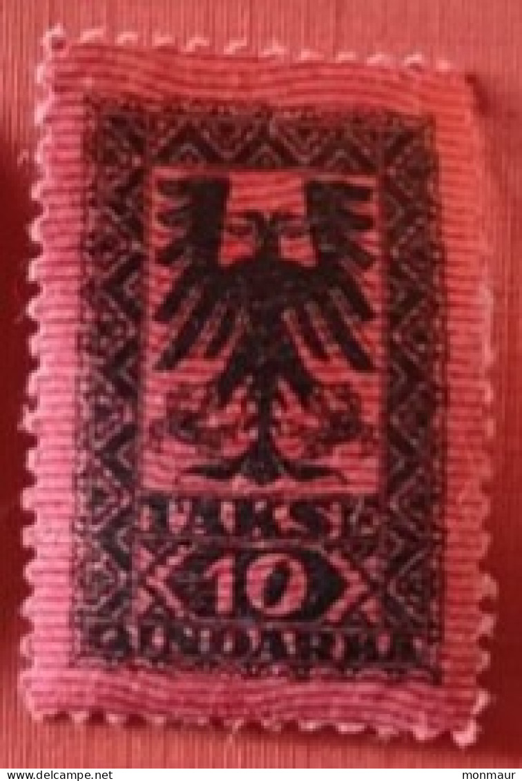 ALBANIA  1922 SEGNATASSE 10q - Albania