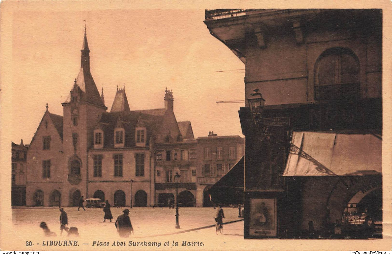 FRANCE - Libourne - Place Abel Surchamp Et La Mairie - Carte Postale Ancienne - Libourne