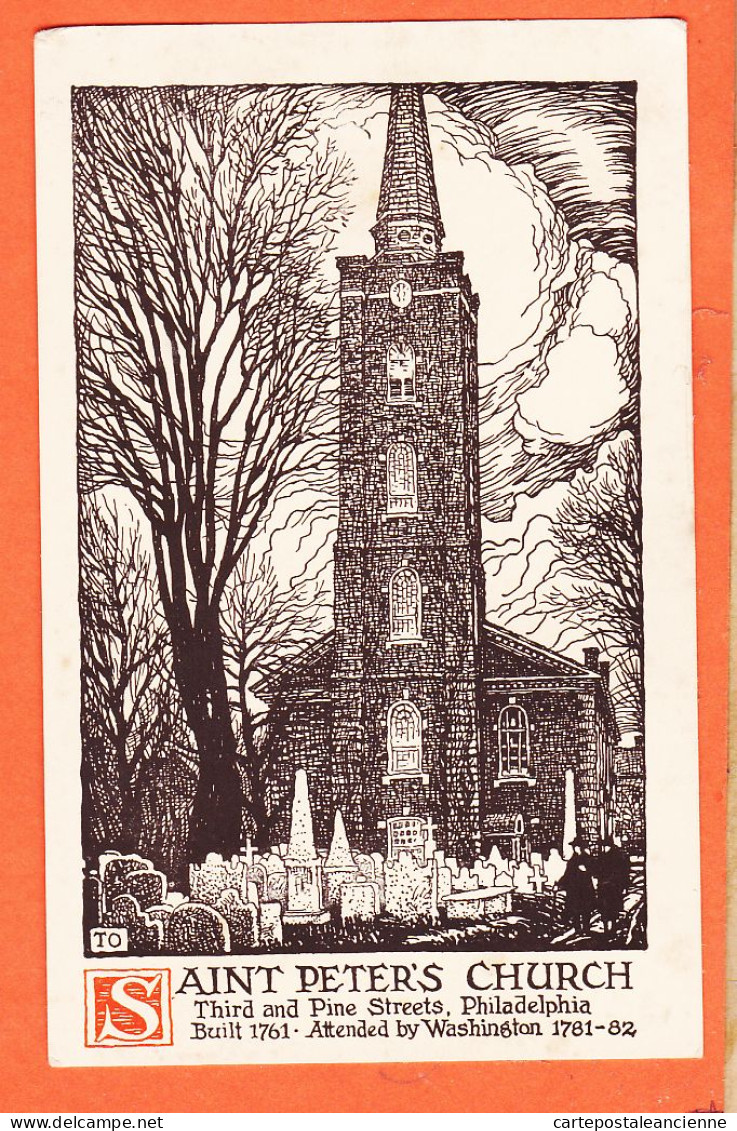 23936 / ⭐ ♥️ PHILADELPHIA SAINT PETER'S Church 1761 THORNTON Oakley Third Pine Streets Art Alliance - Series N°11 - Philadelphia