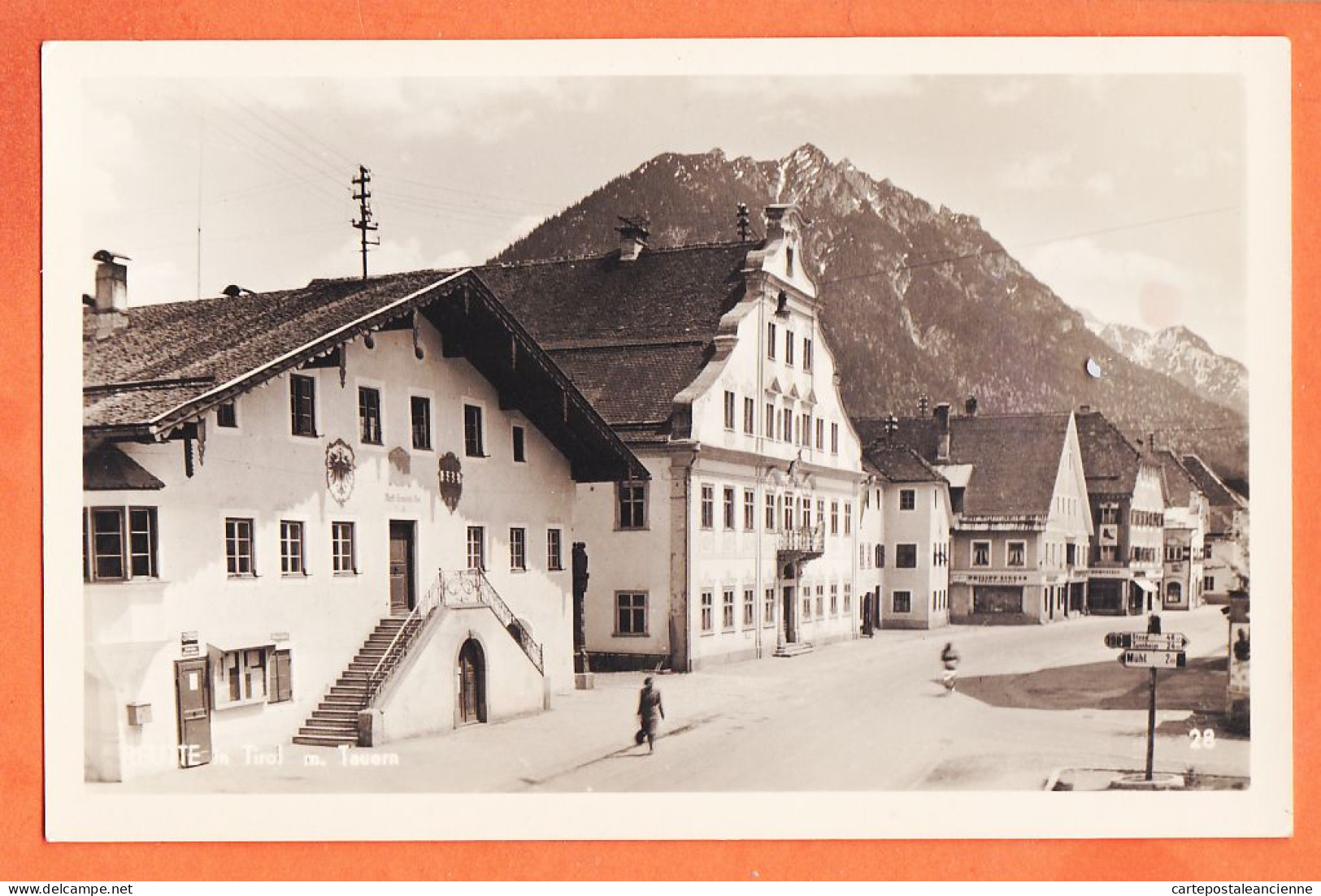 23665 / Rare REUTTE In Tirol Österreich Tavern Hauptstrasse Am Rathaus 1950s Foto-Zentrale Tyrol Autriche - Reutte