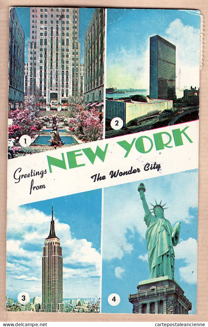 23959 / ⭐ WONDER CITY NEW YORK CITY 23.08.1957 Publisher: MANAHATTAN POST CARD PUB - Otros Monumentos Y Edificios