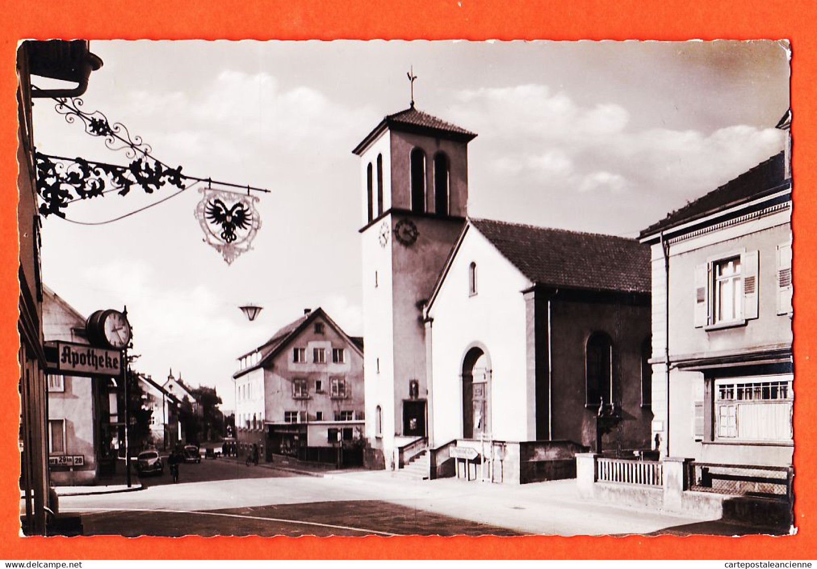 23671 / OBERKIRCH Im Renchtal An Der Kirche APOTHEKE Pharmacie Eglise Bade-Wurtemberg 1956  - Oberkirch