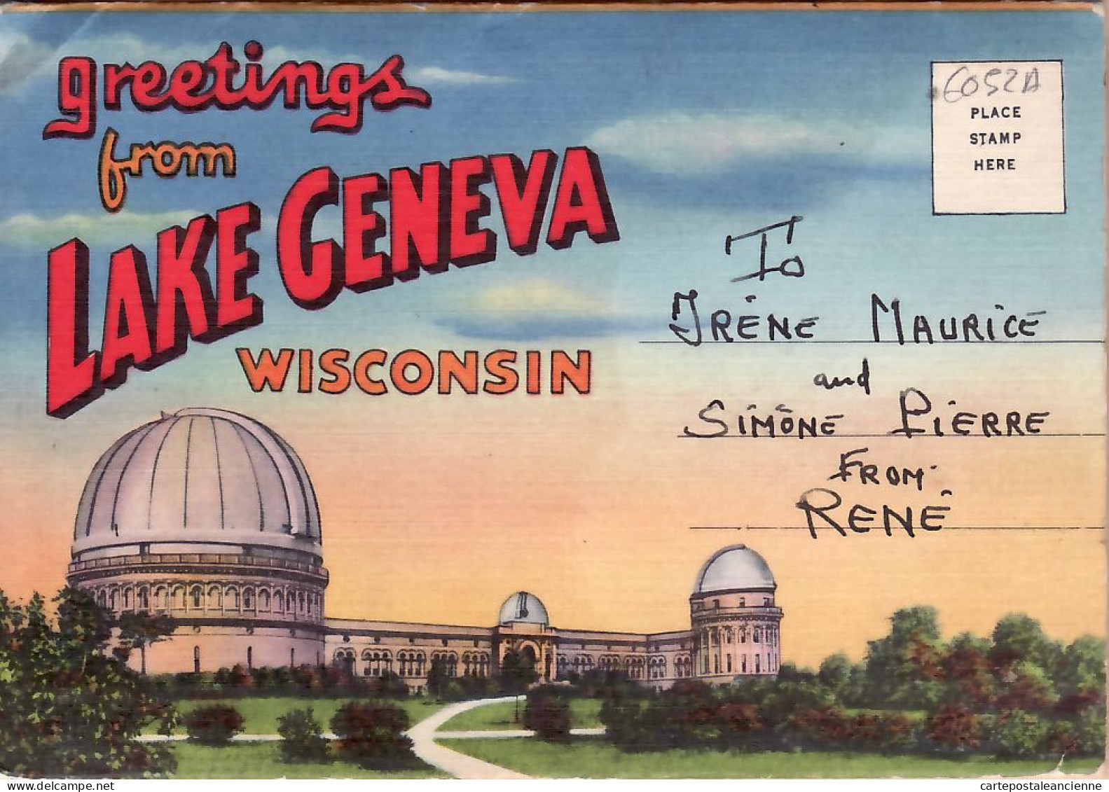 23968 / ⭐ Rare 18 Select Views GREETINGS From LAKE GENEVA WISCONSIN 1950s COMPLETE SET In COVER USA - Other & Unclassified