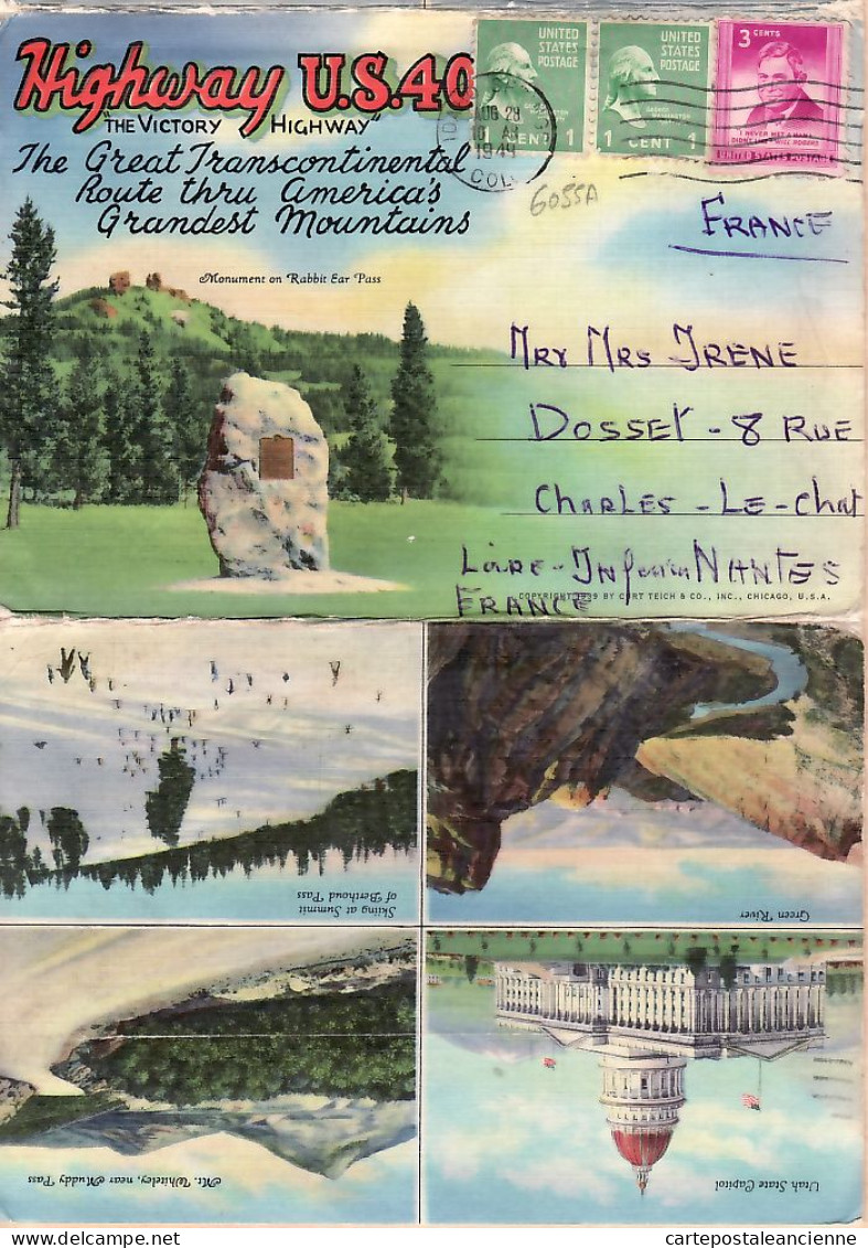 23973 / ⭐ Rare 18 Select Views HIGHWAY U.S 40 Great Transcontinental Route AMERICA 1948 Original cpmolete Set in CoverUS