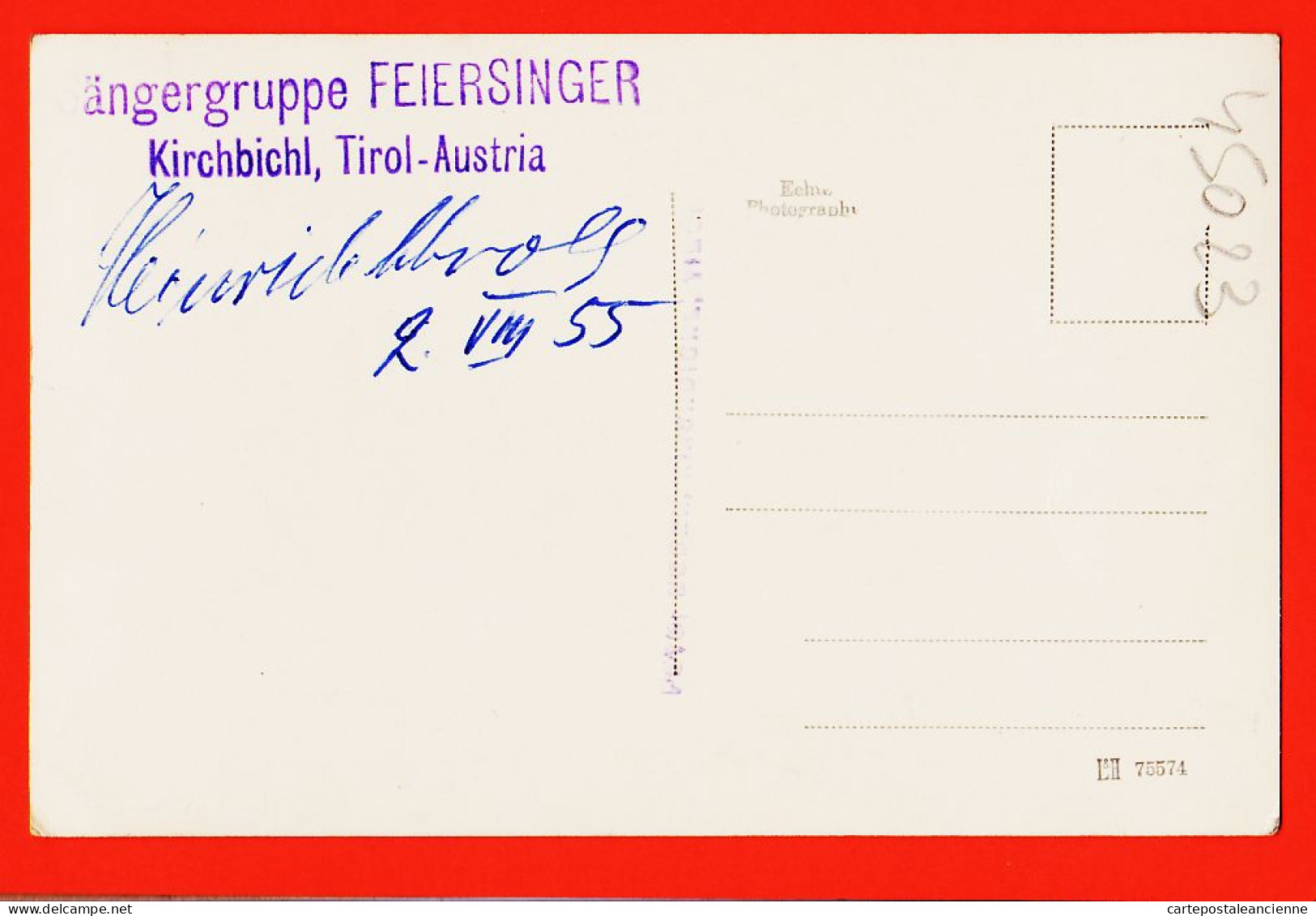 23634 / Rare KIRCHBICHL (3) Tyrol Sängergruppe FEIERSINGER Österreich Kufstein 1955 Ecte Photographie Tirol Austria - Kufstein