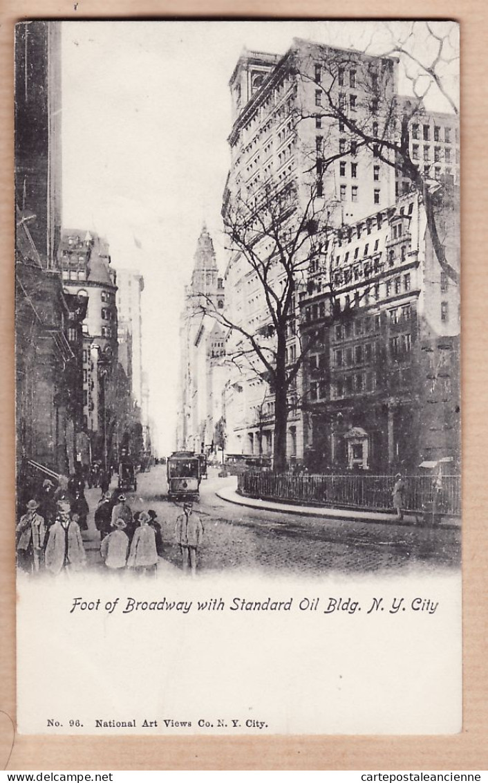 23919 / ⭐ NY FOOT BROADWAY STANDARD OIL BUILDING NEW YORK CITY 1900s Busy Street Scene -National Art Views Co N°9 - Autres Monuments, édifices