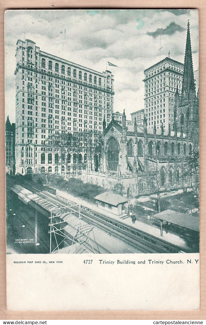23892 / ⭐ NY TRINITY Building Church NEW YORK CITY 1903 Irving UNDERHILL Publisher: Souvenir Post Card Co N°4727 - Altri Monumenti, Edifici