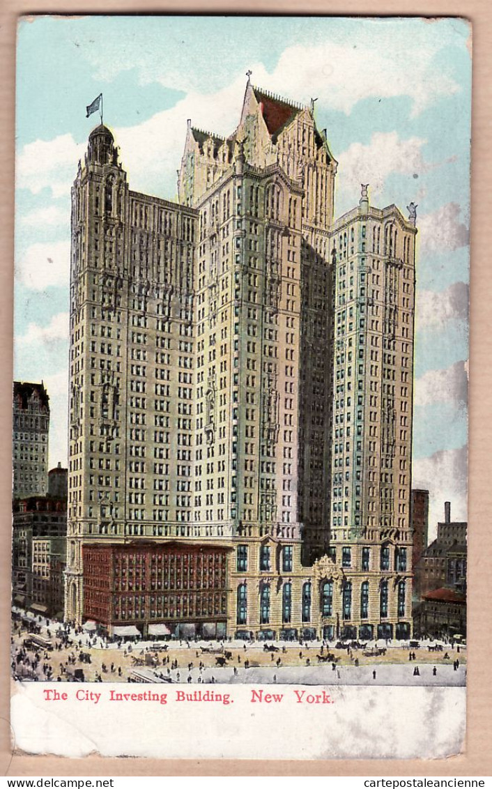 23917 / ⭐ NY The CITY INVESTING BEILDING NEW YORK CITY 1920s - Otros Monumentos Y Edificios