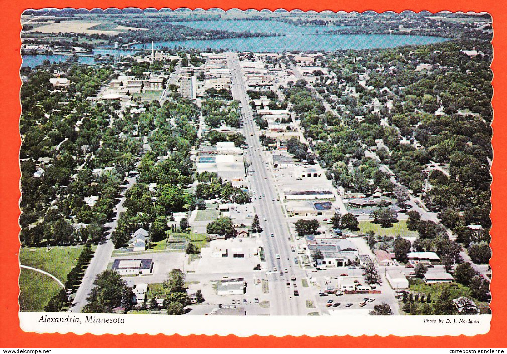 23984 / ⭐ United States  Minnesota ALEXANDRIA Aerial View BIRTHPLACE AMERICA Postcard 19.08.1980  Etats Unis  USA  - Andere & Zonder Classificatie