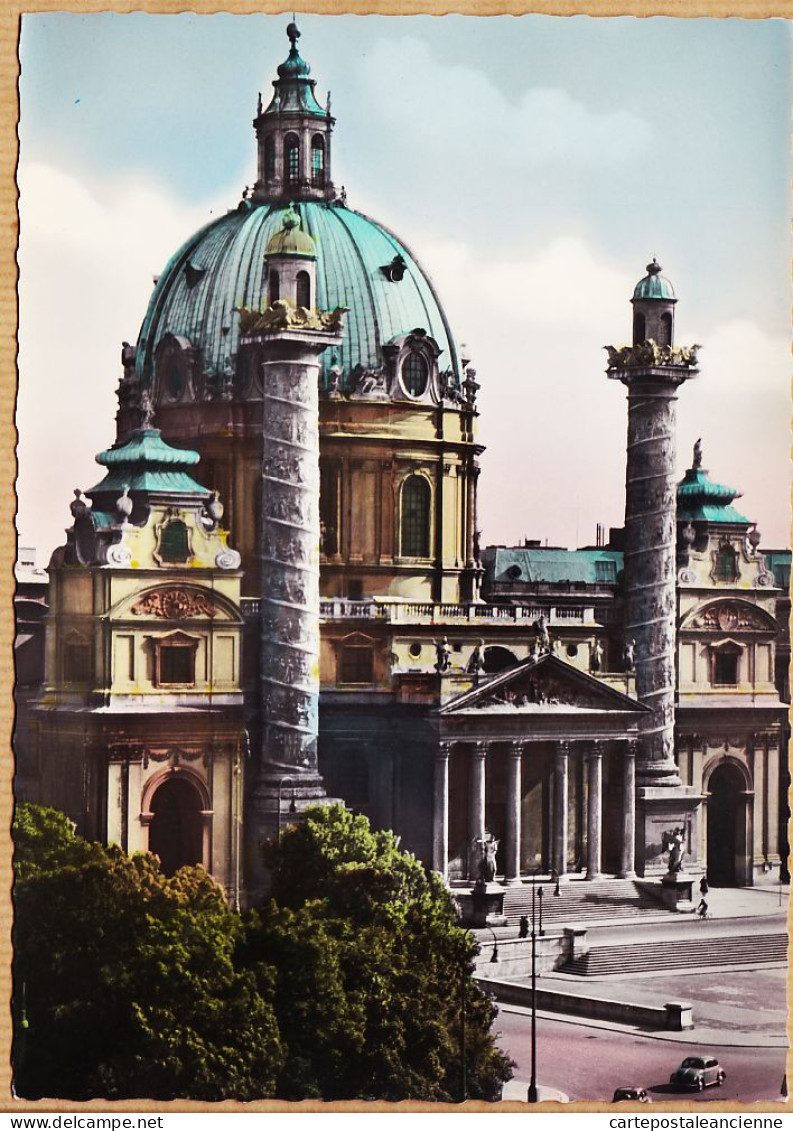 23646 / Großkarte WIEN Karlskirche VIENNE Eglise SAINT-CHARLES Chiesa VIENNA 1950s Photo-Bromure RIESEN-KARTE PAG - Iglesias