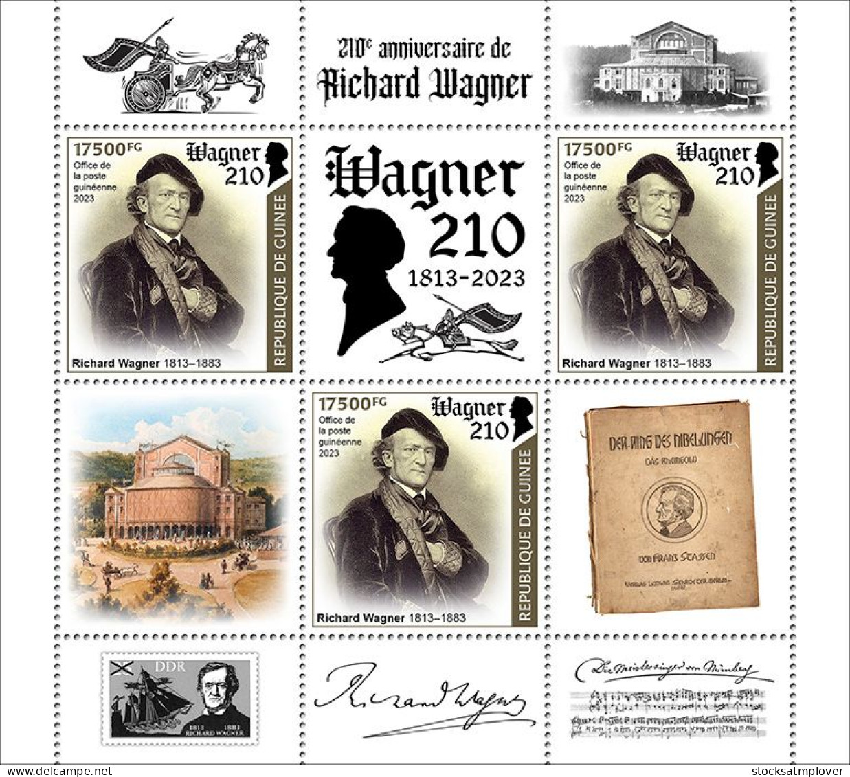 Guinea 2023 Richard Wagner Composer S202402 - Guinee (1958-...)