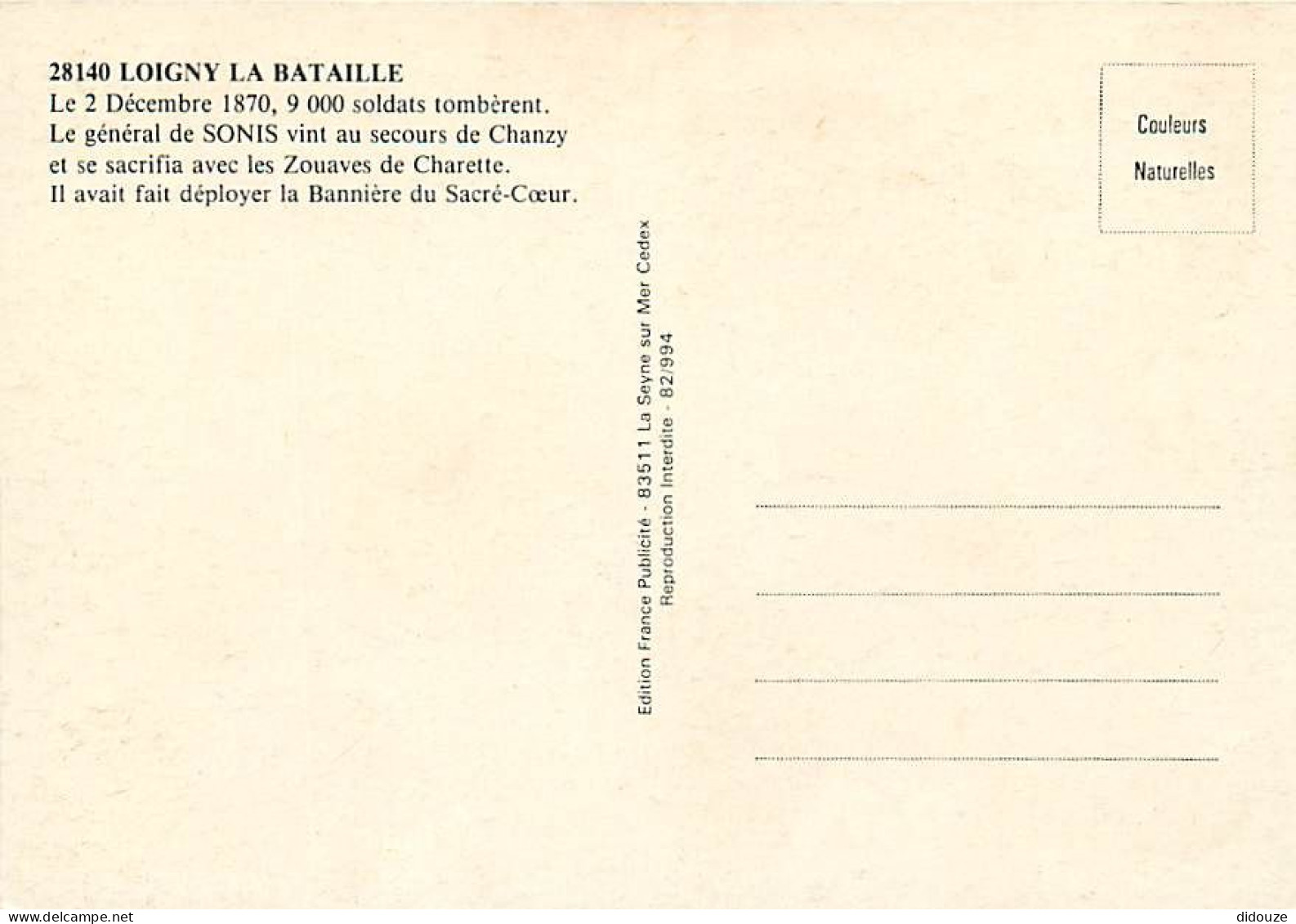 28 - Loigny La Bataille - Le Musée De La Bataille De Loigny - Multivues - Uniformes Militaires - CPM - Carte Neuve - Voi - Loigny