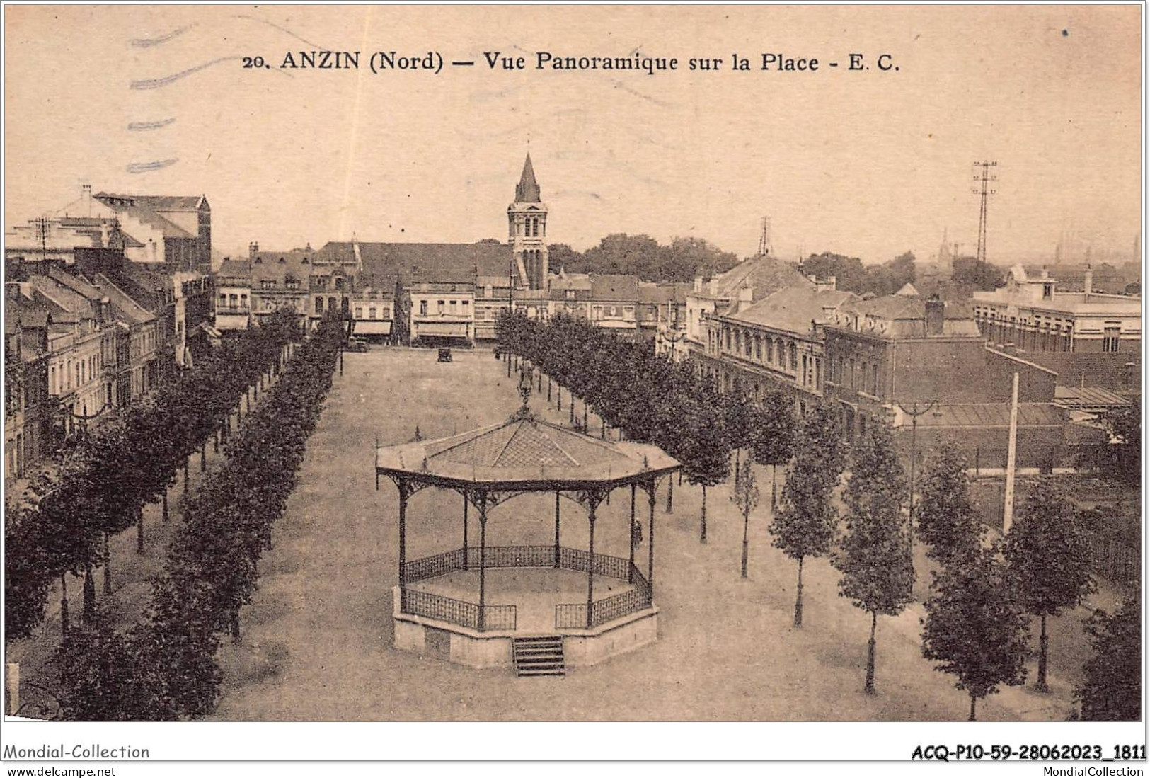 ACQP10-59-0913 - ANZIN - Vue Panoramique Sur La Place - Anzin