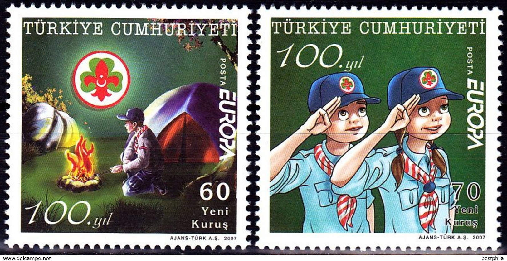 Europa Cept - 2007 - Turkey, Türkei - (Scouting) ** MNH - Ongebruikt