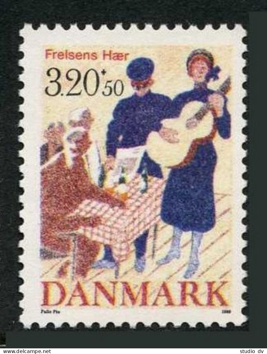 Denmark B74, MNH. Michel 944. Salvation Army, 1989. Guitar. - Neufs