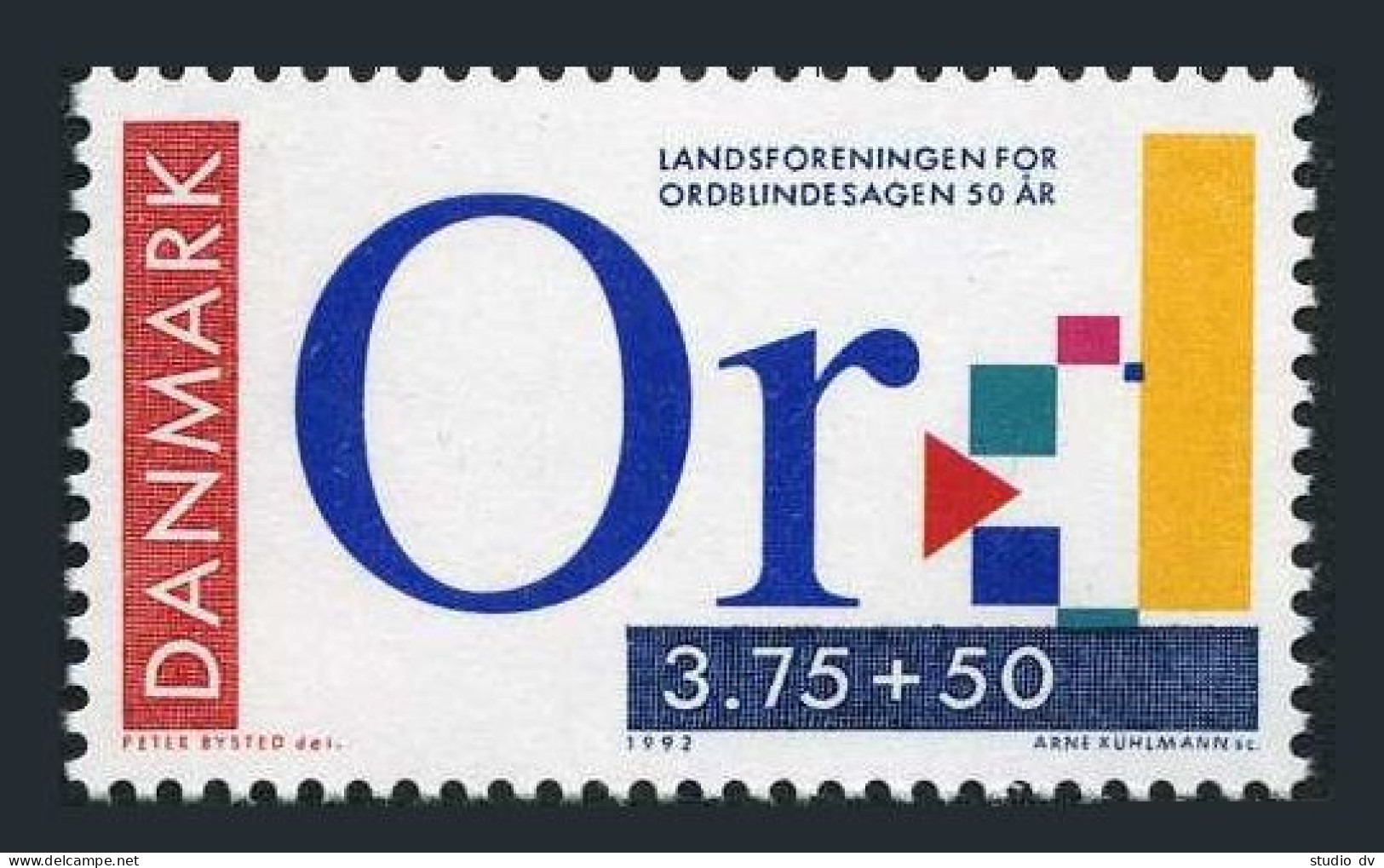 Denmark B77,MNH.Michel 1037. Danish Dyslexia Association,50th Ann.1992. - Unused Stamps