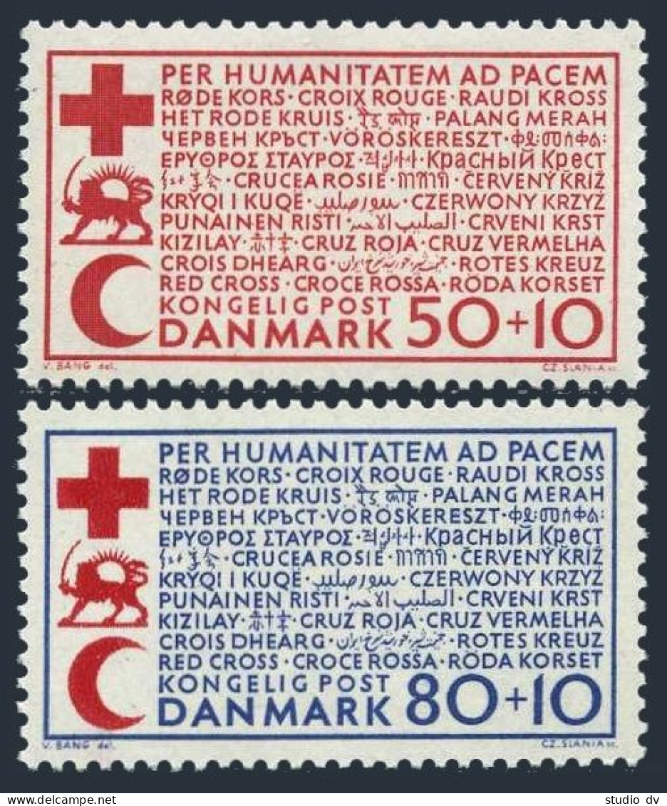 Denmark B35-B36, MNH. Michel 438-439. Red Cross, Red Crescent, Red Lion. 1966. - Unused Stamps