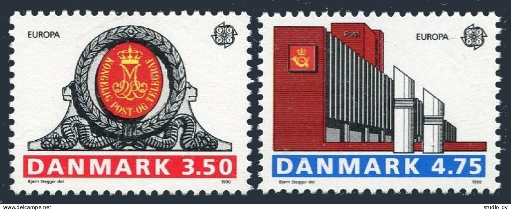 Denmark 914-915, MNH. Michel 974-975. EUROPE CEPT-1990, Royal Monogram.  - Neufs