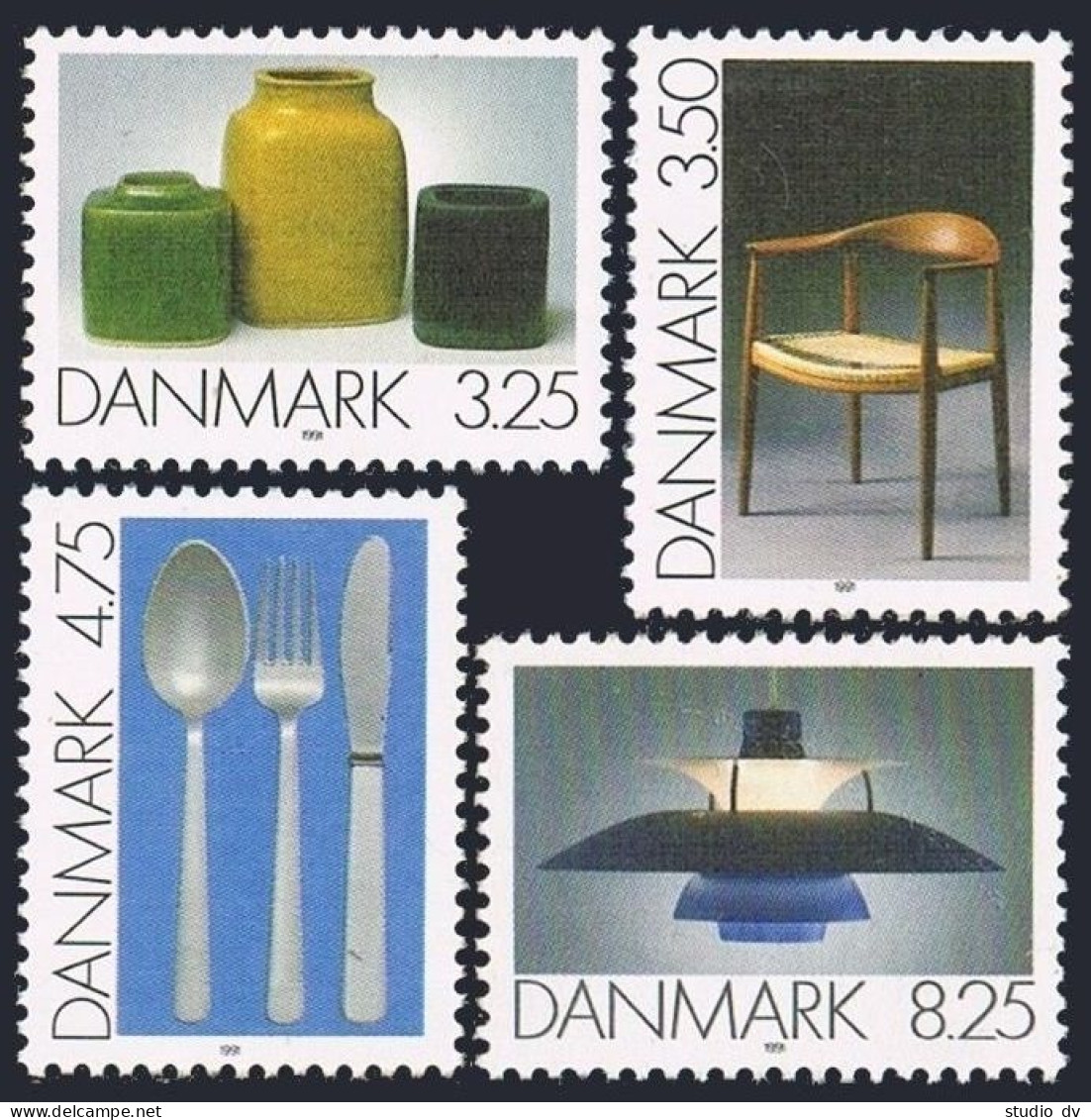 Denmark 941-944, MNH. Michel 1006-1009. Decorative Art, 1991. - Unused Stamps