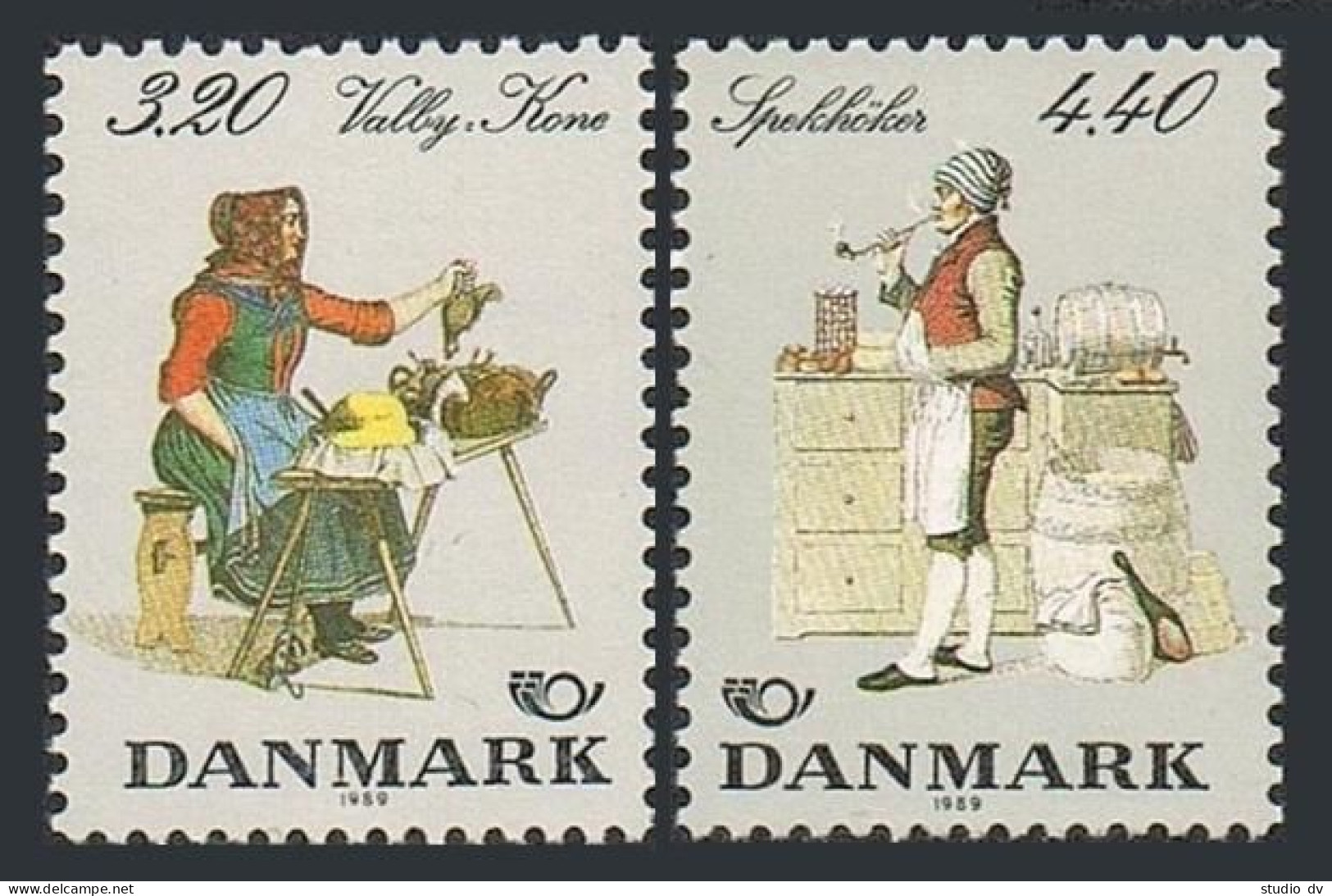 Denmark 868-869, MNH. Michel 947-948. Nordic Cooperation, 1989. Folk Costumes. - Ungebraucht