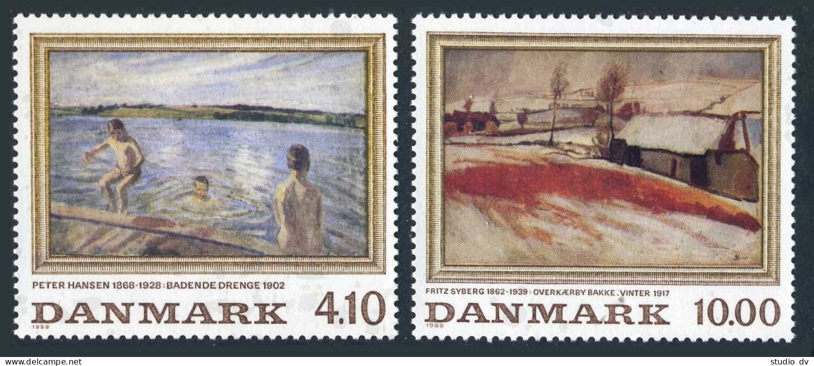 Denmark 863-864, MNH. Michel 932-933. The State Museum Of Art, 1988. - Neufs