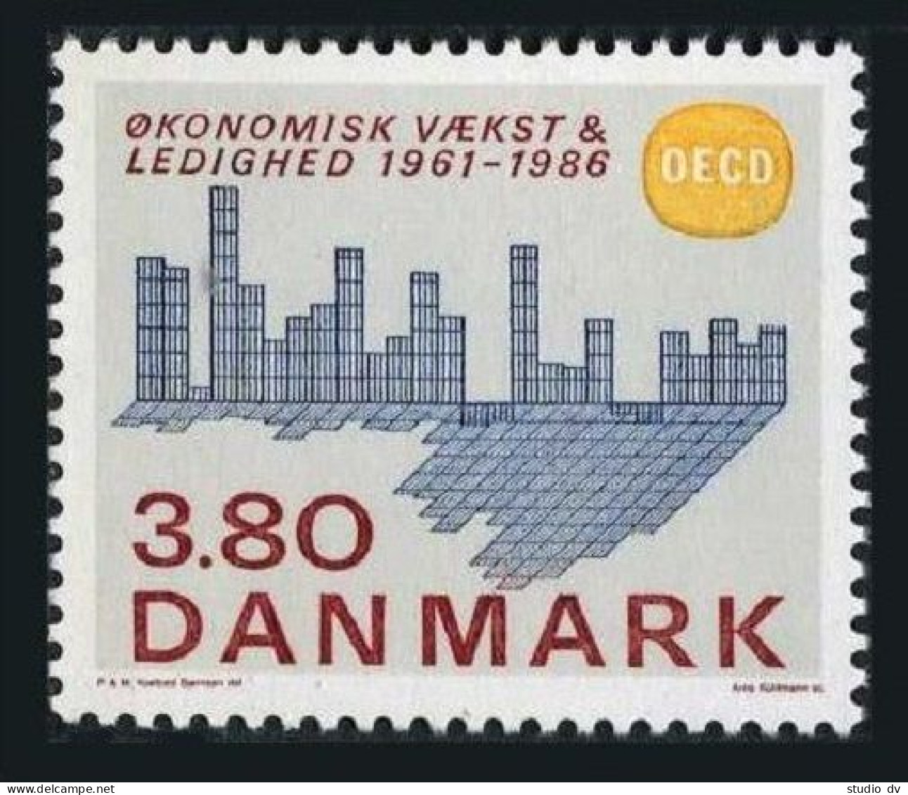 Denmark 831,MNH.Mi 887. OECD Economic Cooperation & Development,25th Ann.1986. - Neufs