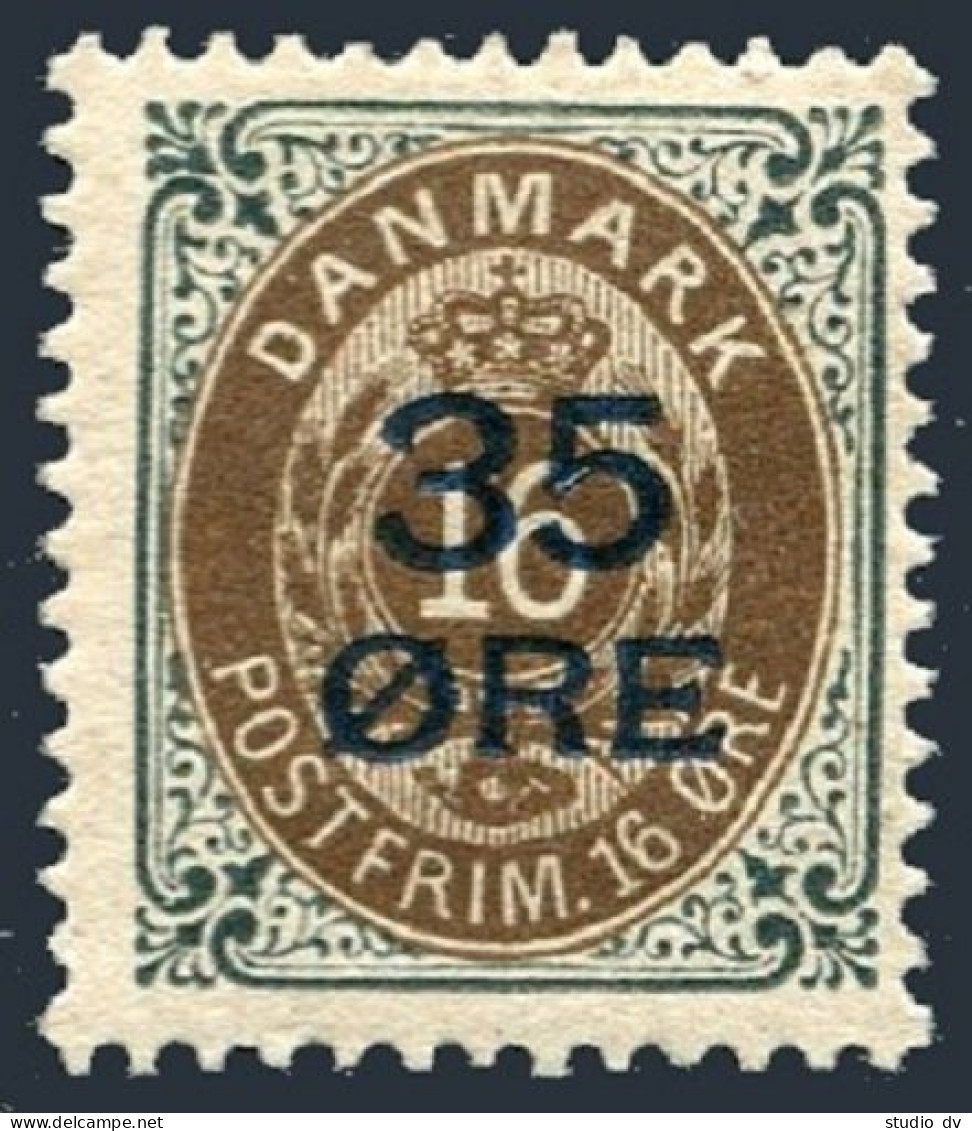 Denmark 79, Hinged. Michel 61, Definitive Numeral, New Value 1912. - Ungebraucht