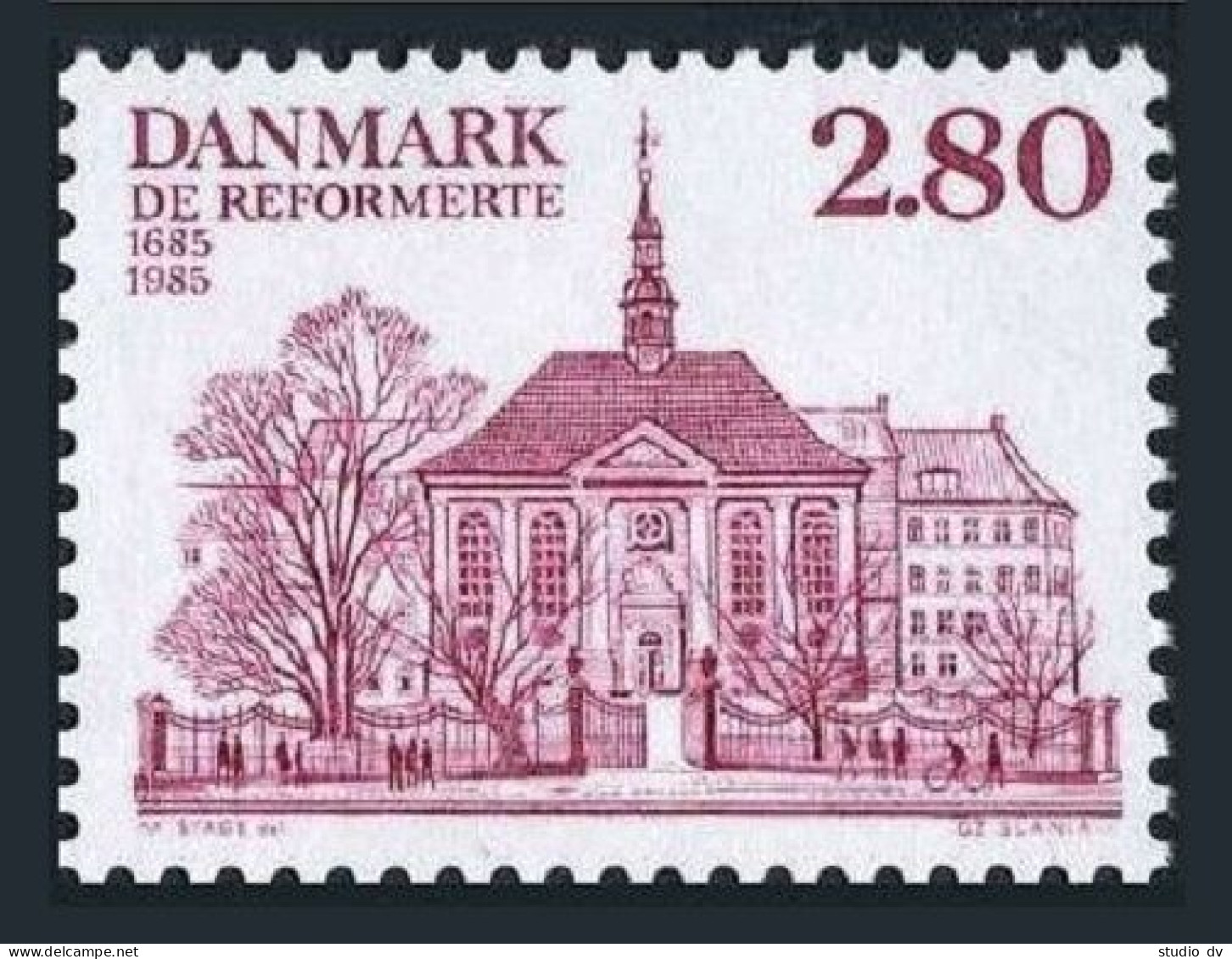 Denmark 769, MNH. Michel 828. German, French Reform Church-300th Ann. 1985. - Ungebraucht