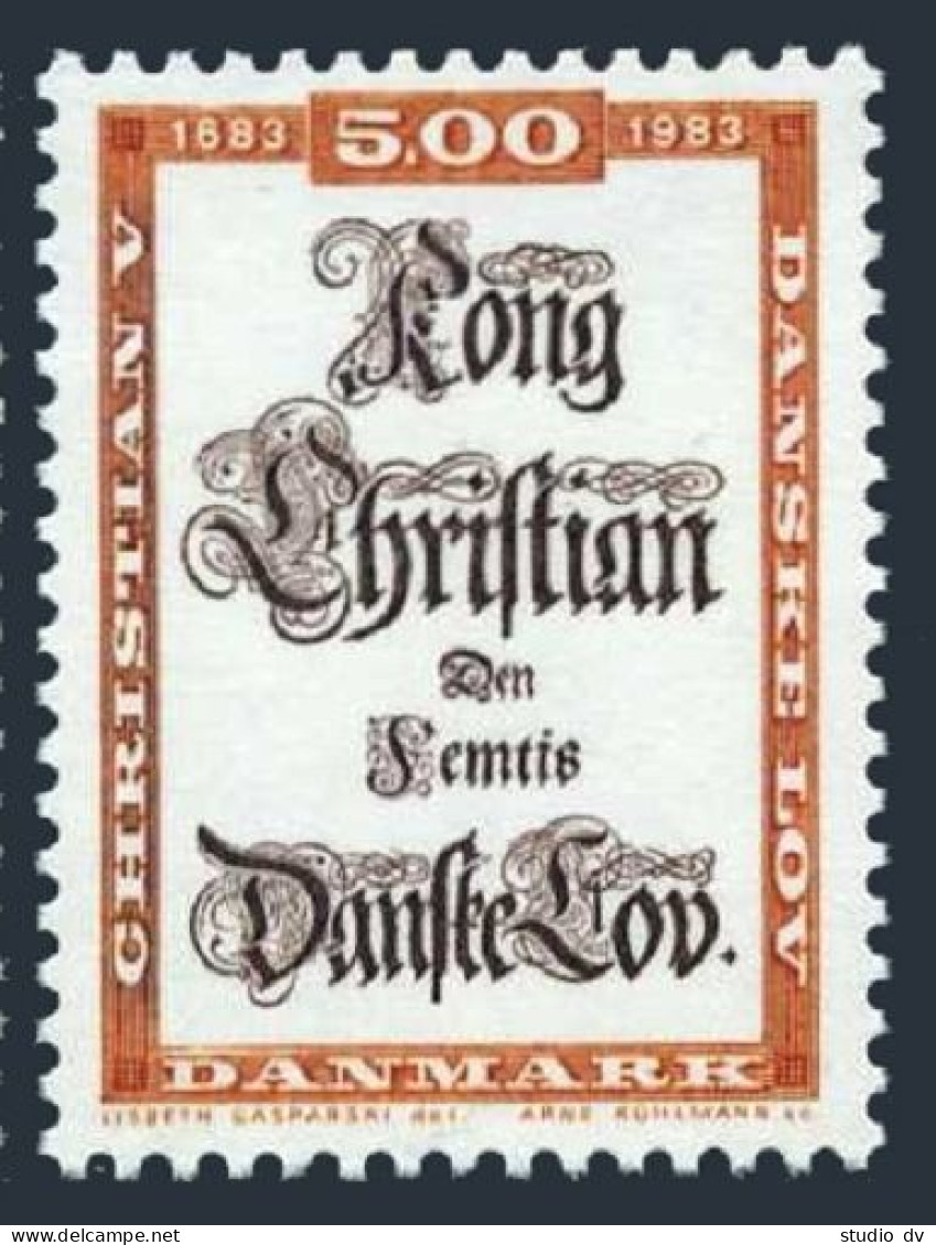 Denmark 741,lightly Hinged.Michel 784. Christian V Danish Law,300th Ann.1983. - Ongebruikt