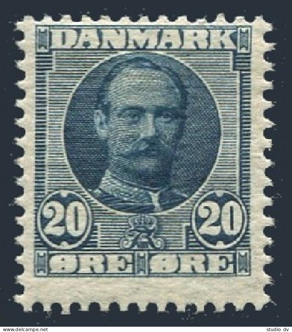 Denmark 74, Hinged. Michel 55a. Definitive 1907. King Frederik VIII. - Neufs