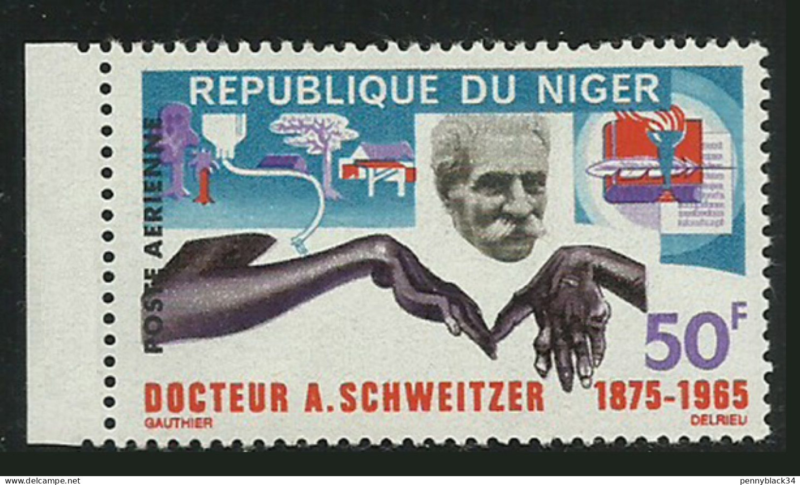 Niger 1966 Yvert PA  54 ** Albert Schweitzer - Niger (1960-...)
