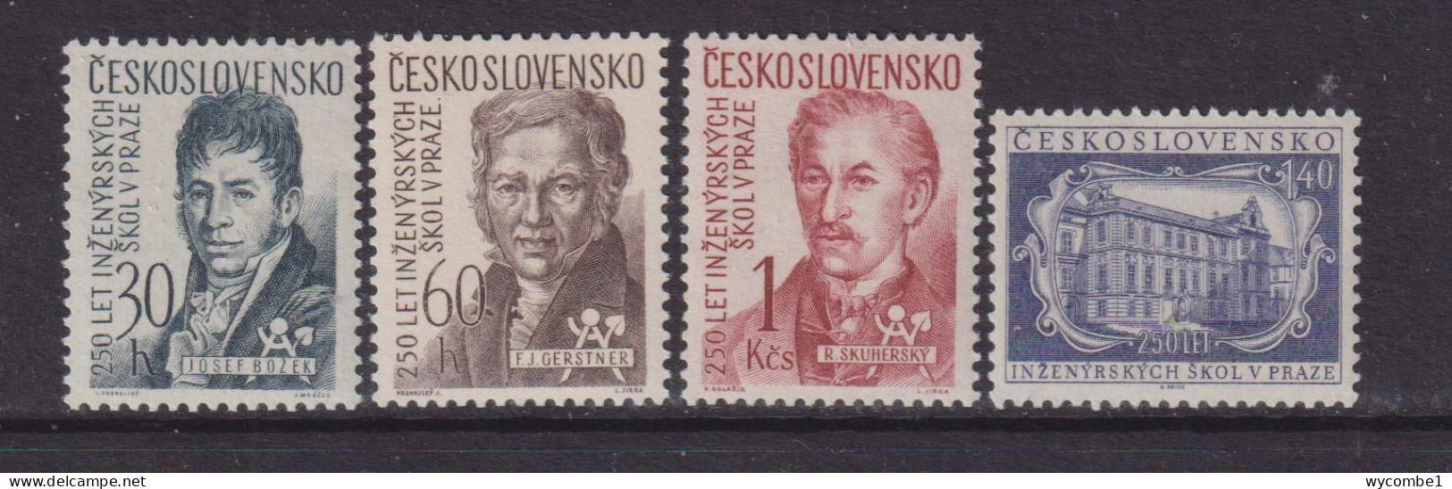 CZECHOSLOVAKIA  - 1957  Engineering Schools Set  Never Hinged Mint - Unused Stamps