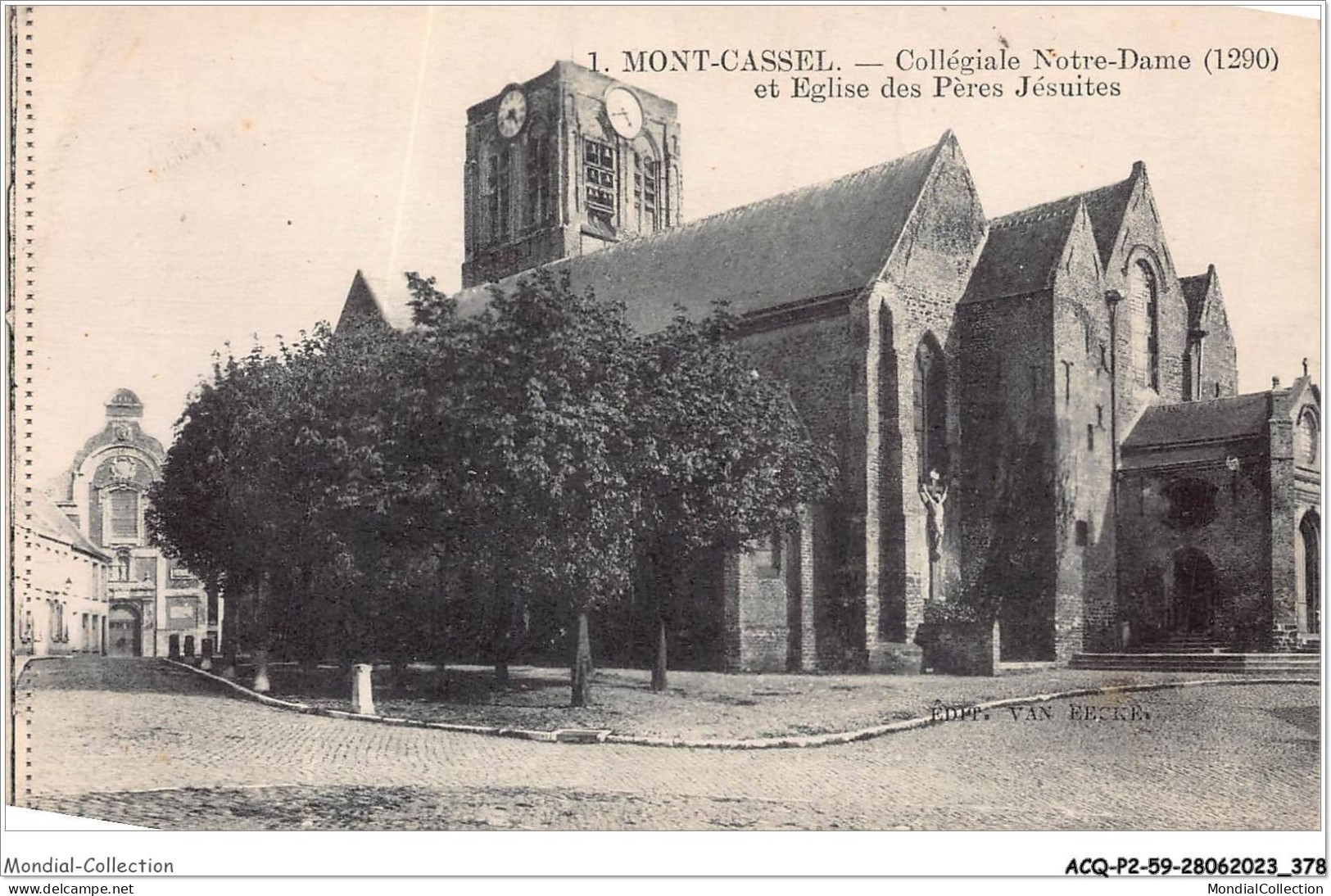 ACQP2-59-0191 - MONT-CASSEL - Collégiale Notre-dame Et église Des Pères Jésuites - Cassel