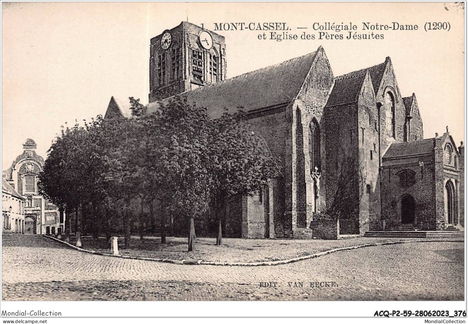 ACQP2-59-0190 - MONT-CASSEL - Collégiale Notre-dame Et église Des Pères Jésuites - Cassel