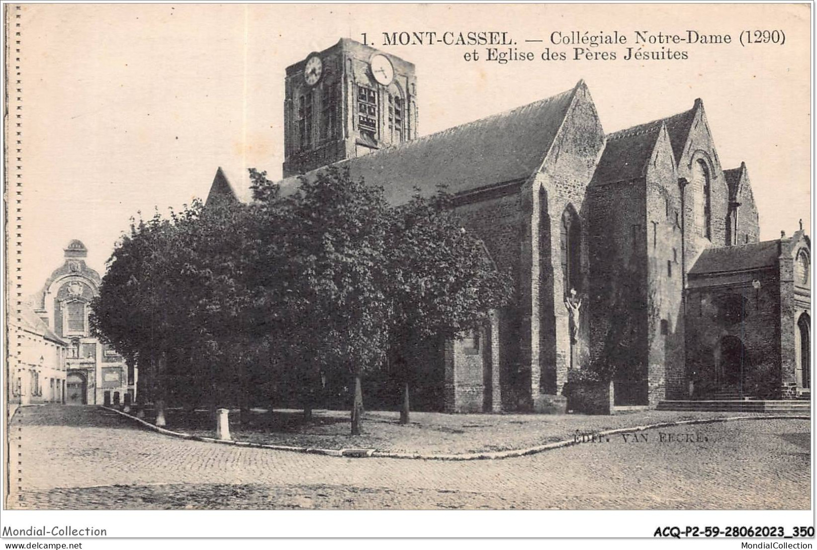 ACQP2-59-0177 - MONT-CASSEL - Collégiale Notre Dame 1290 Et église Des Pères Jésuites - Cassel