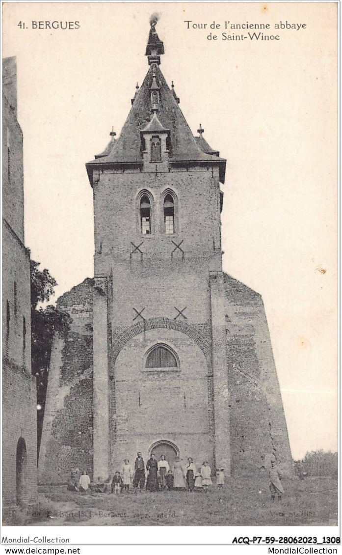 ACQP7-59-0660 - BERGUES - Tour De L'ancienne Abbaye De Saint-winoc - Bergues