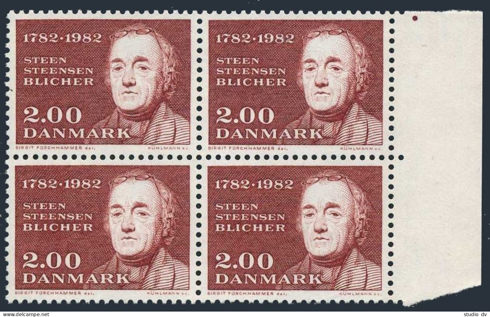 Denmark 727 Block/4, MNH. Michel 761. Steen Steensen, Poet, 1982. - Neufs